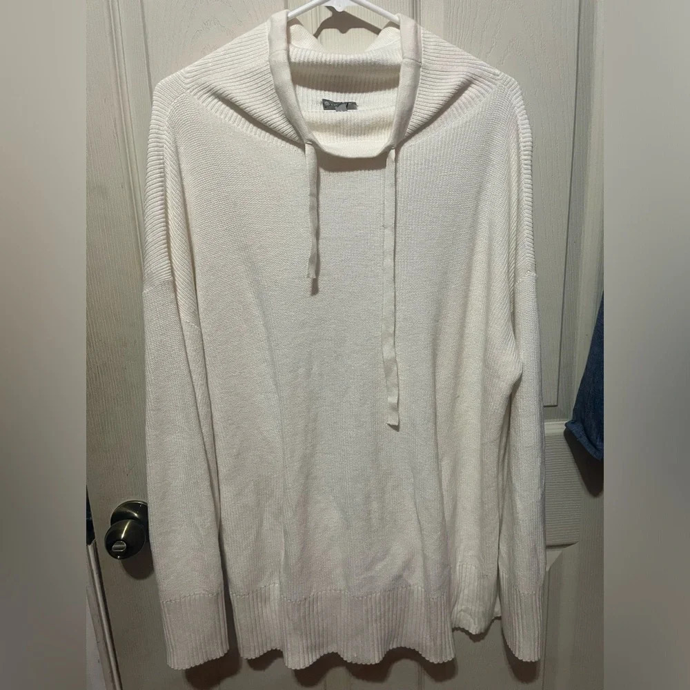 Talbots nwt cream size large cow neck sweater - Picture 1 of 4